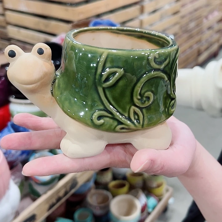 有孔.凑满10元发货多肉陶瓷花盆！