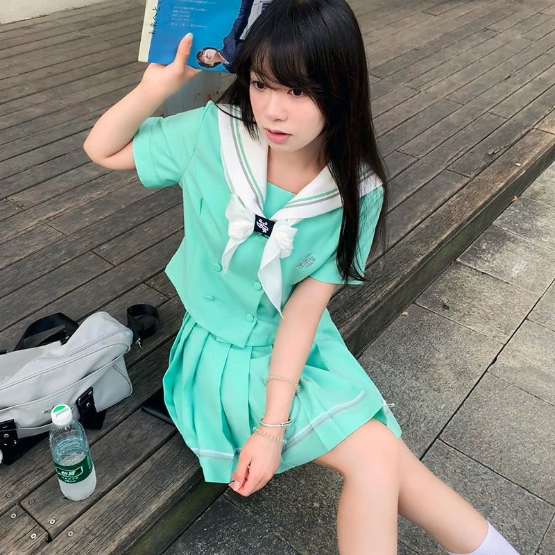 【青薄荷】木野高原创正版jk水手服日系学院风夏季短袖学生女装短款