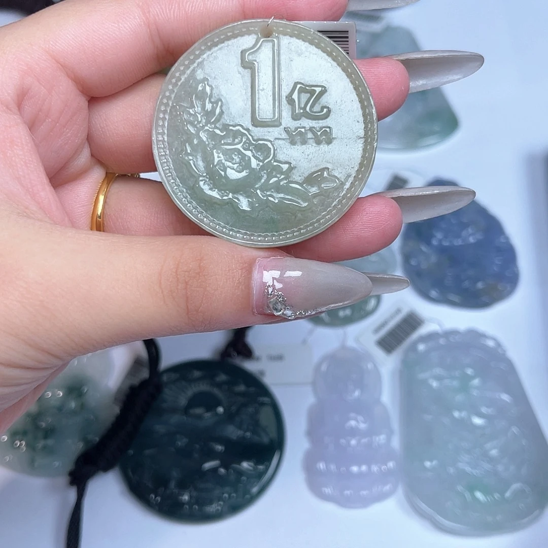 颈饰未镶嵌翡翠天然翡翠