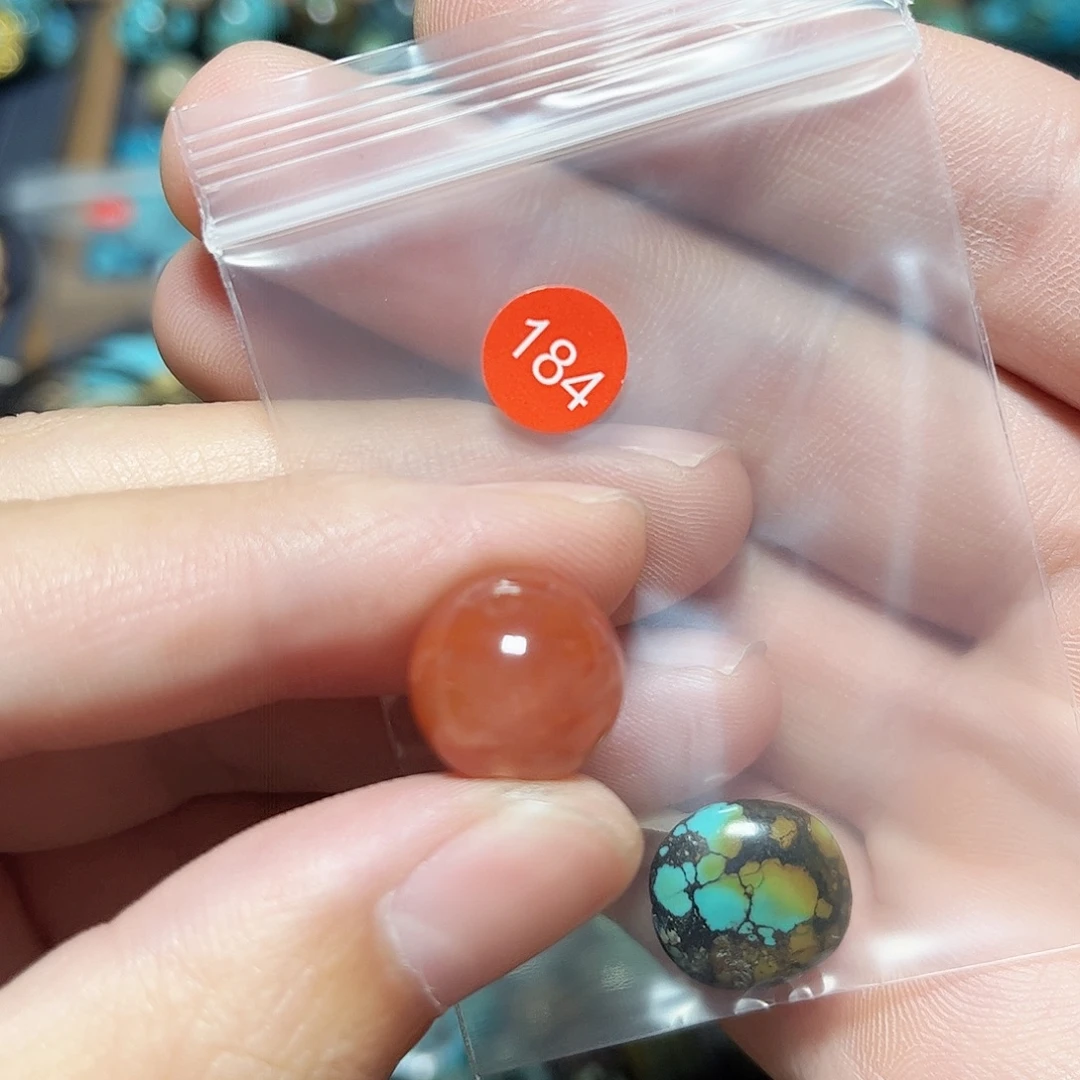 墨***状玛瑙/玉髓未镶嵌圆珠桶珠老型手串！！