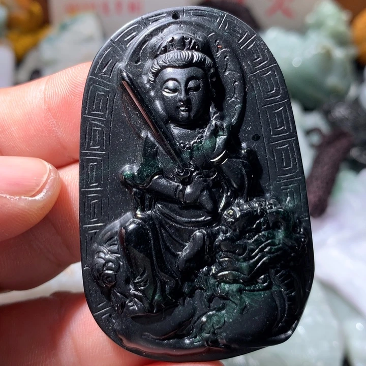 翡翠未镶嵌颈饰保真天然a货翡翠