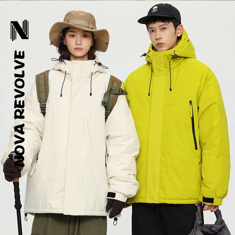 秋冬棉服男25新款高品质户外情侣拼色棉服冬季保暖连帽外套1060