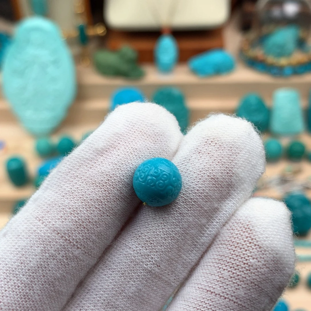 绿松石未镶嵌圆珠卡9