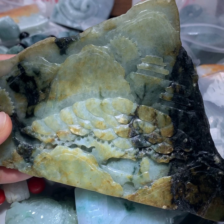 翡翠未镶嵌颈饰保真天然A货翡翠