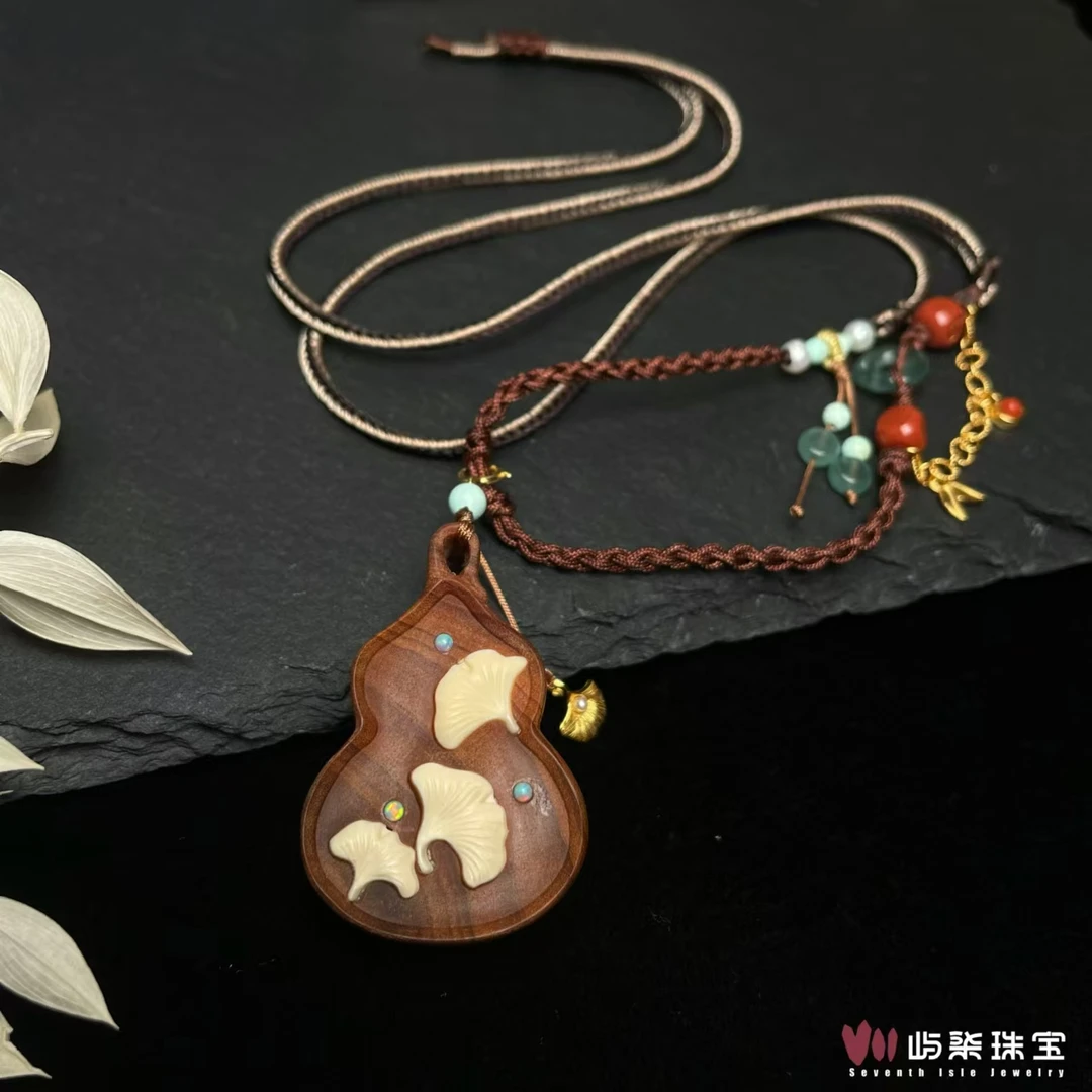 【要努力】A1189 檀香木大葫芦多宝饰品