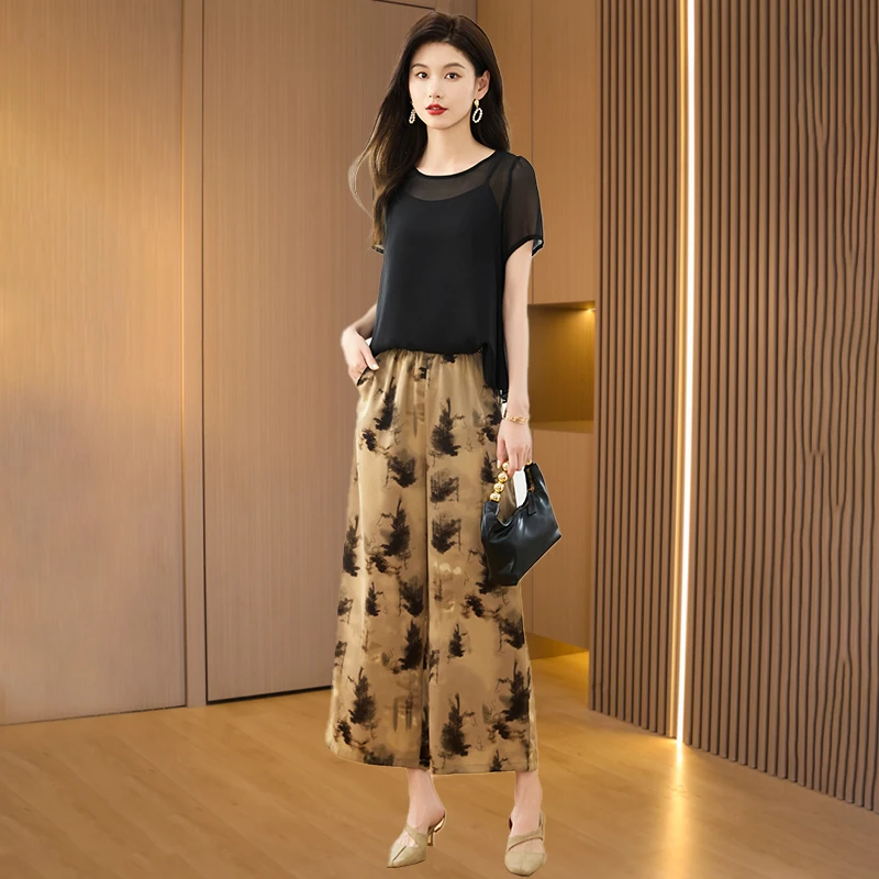 【可蓓儿】冰丝职业套装2025新款女夏可蓓儿阔太太洋气减龄一妈妈装