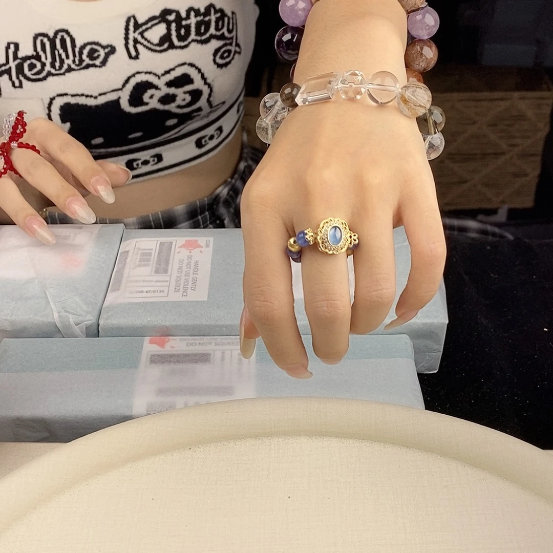 手链水晶银S925镀金镶嵌