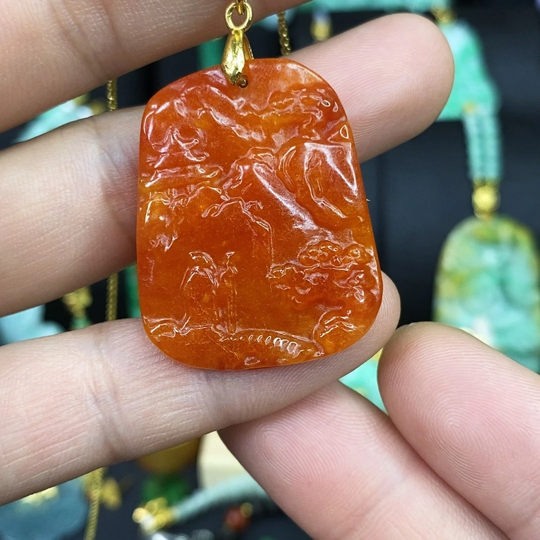 颈饰未镶嵌翡翠吊坠