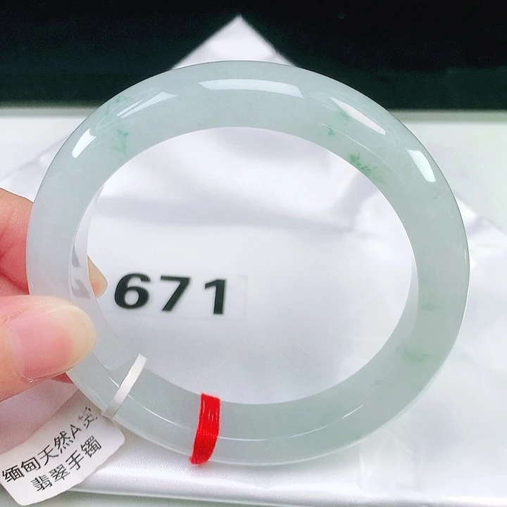 翡翠未镶嵌手镯62圈口-671