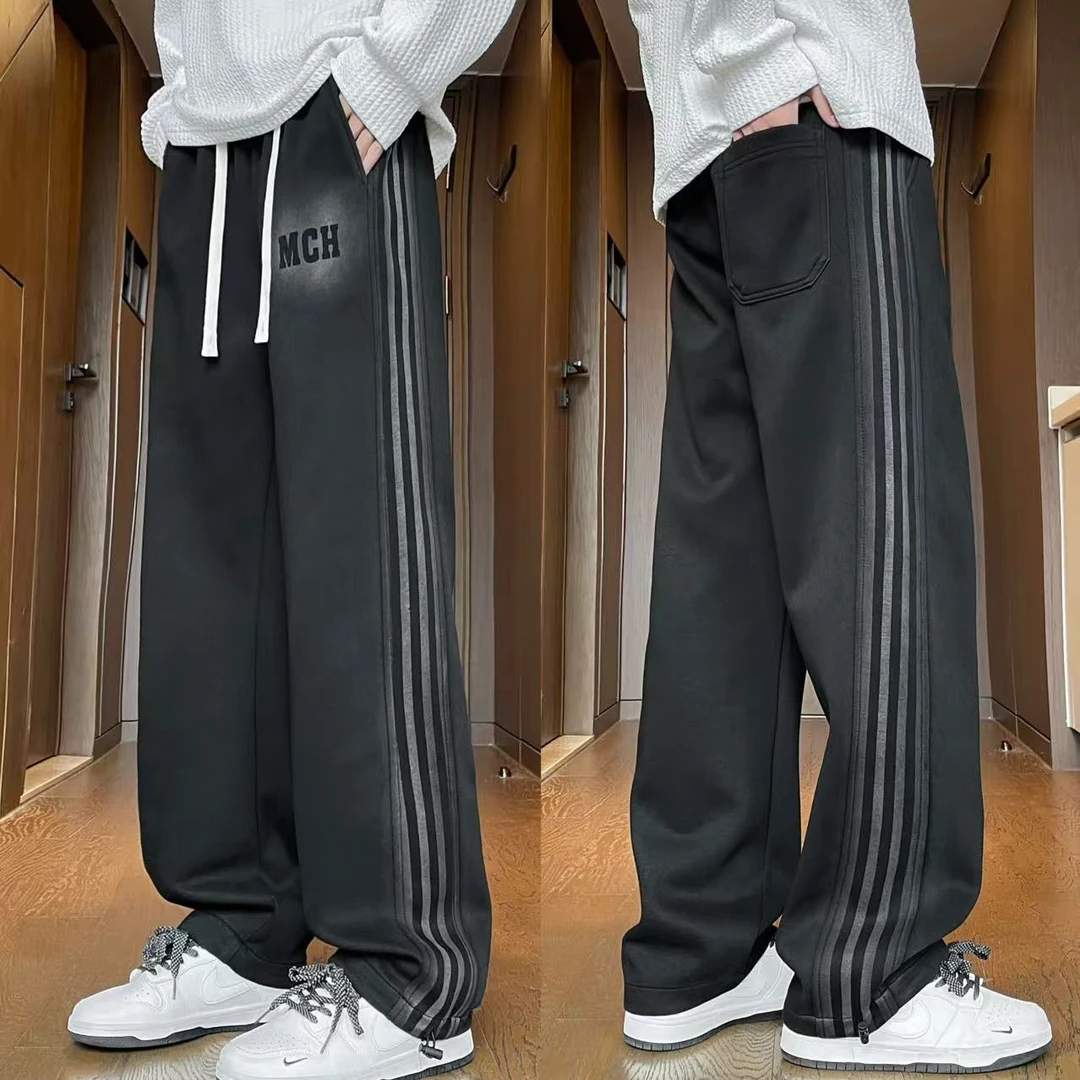 2025秋冬上新男士阔腿休闲裤束脚百搭休闲裤男裤爆款潮裤潮流001