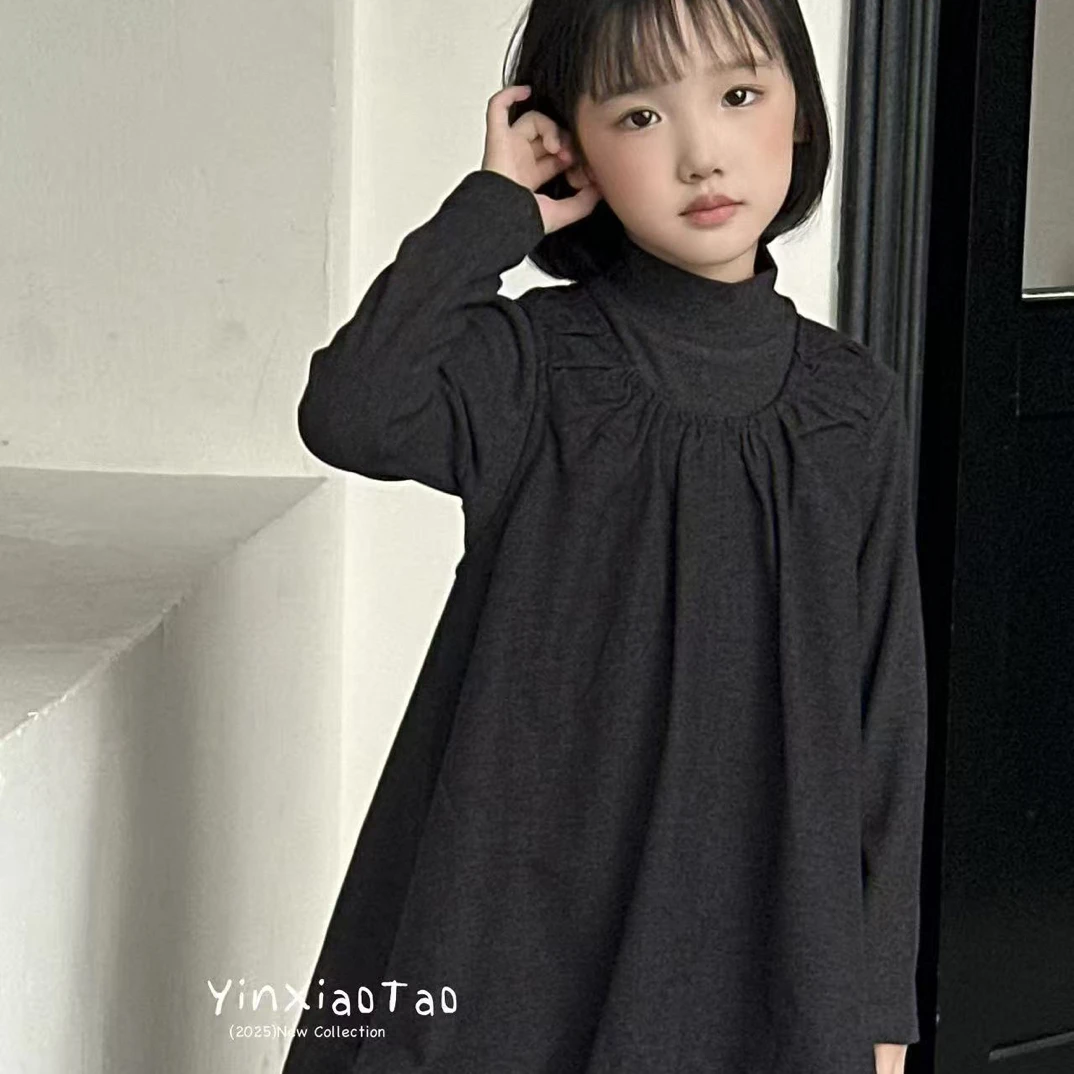 女童2025秋季新款花苞背心裙打底衫两件套(以实物为准)