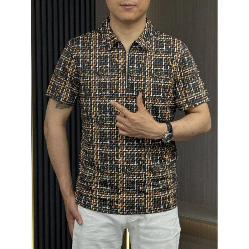 基础大众免烫夏季半袖时尚短袖男装薄款修身Polo衫