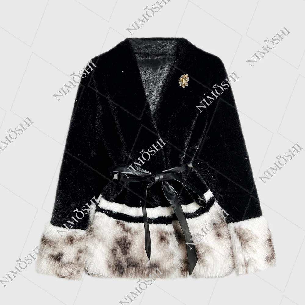 NIMðSHI【莎莎】欧货秋冬新款轻奢气质亮丝时尚宽松外套女  L5079