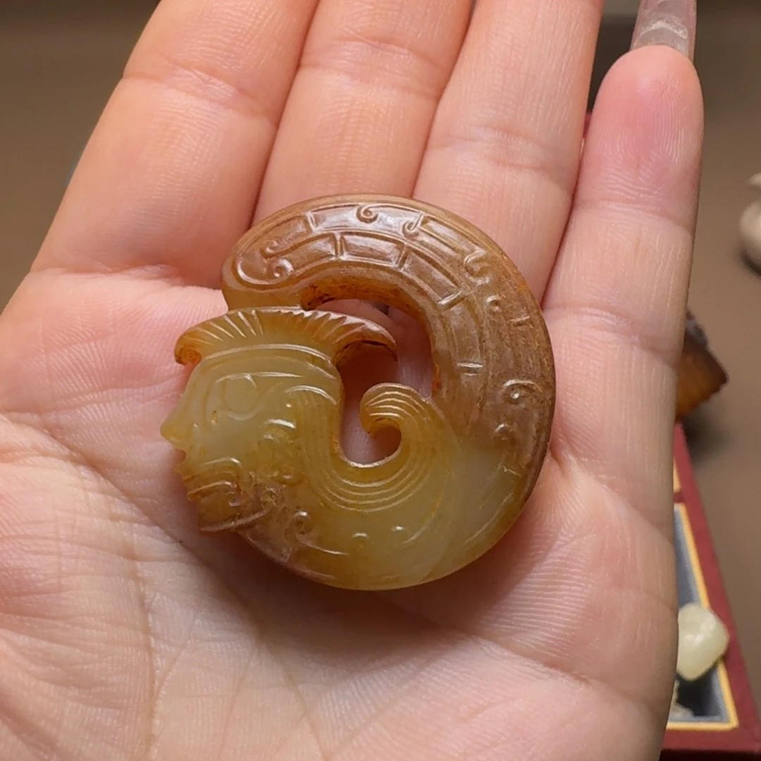 和田玉未镶嵌挂件大**刀