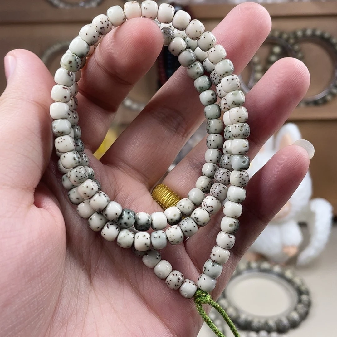 星月菩提吊坠星月6×5绿背108