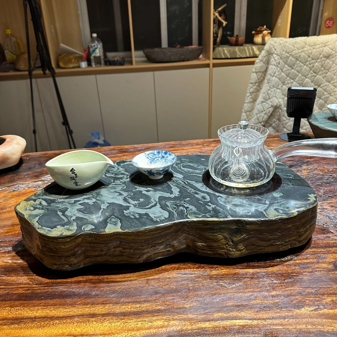 贵州奇石茶炉煮茶器电陶炉煮茶器家用茶道烧水创意耐热一体透明