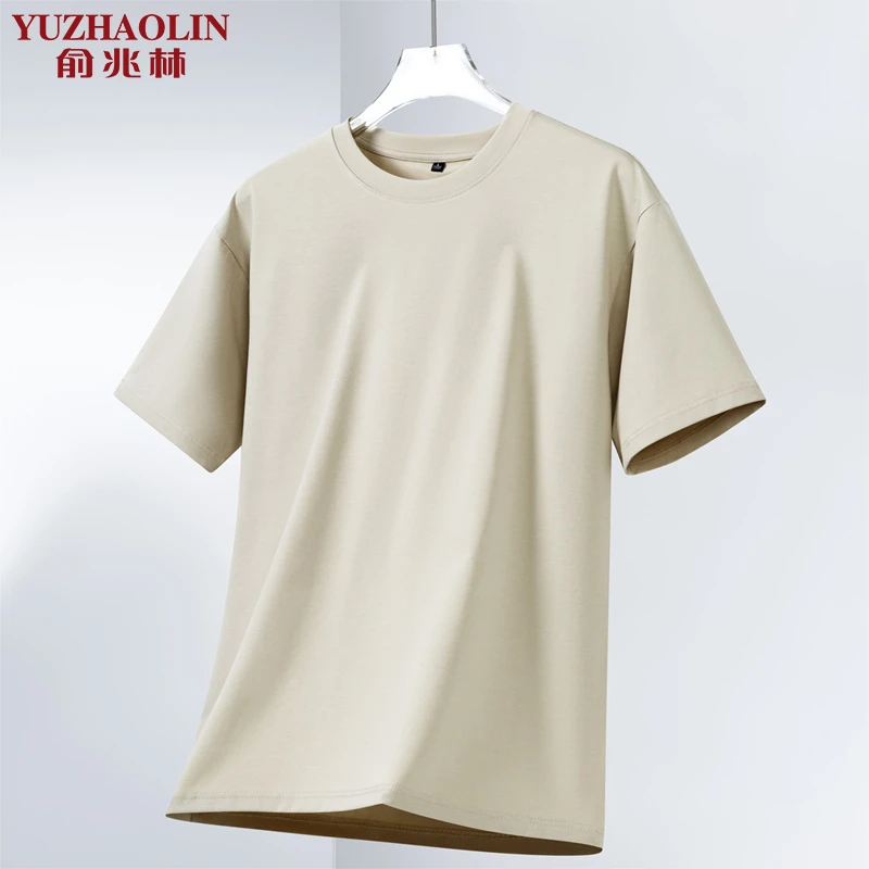 俞兆林夏季2025新款爆款日常休闲轻薄舒适简约男士短袖T恤上衣男