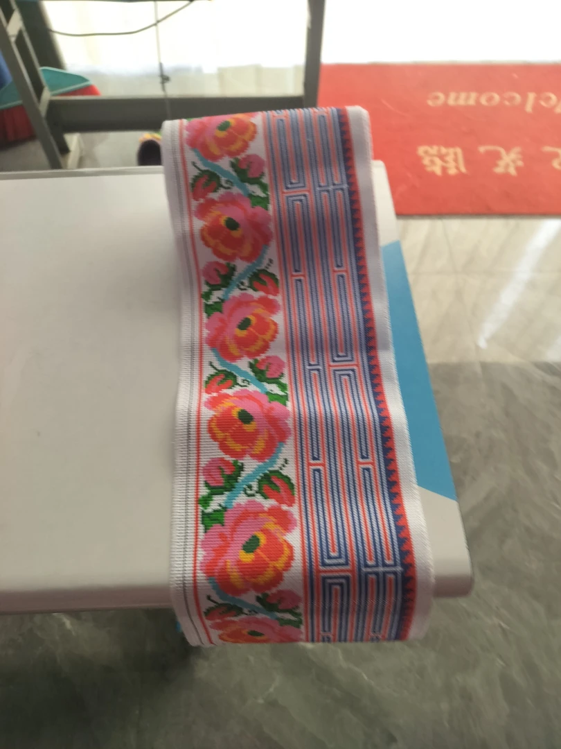 直主花瓣打开玫瑰花蓝色底精准印花需要自己绣配线送针