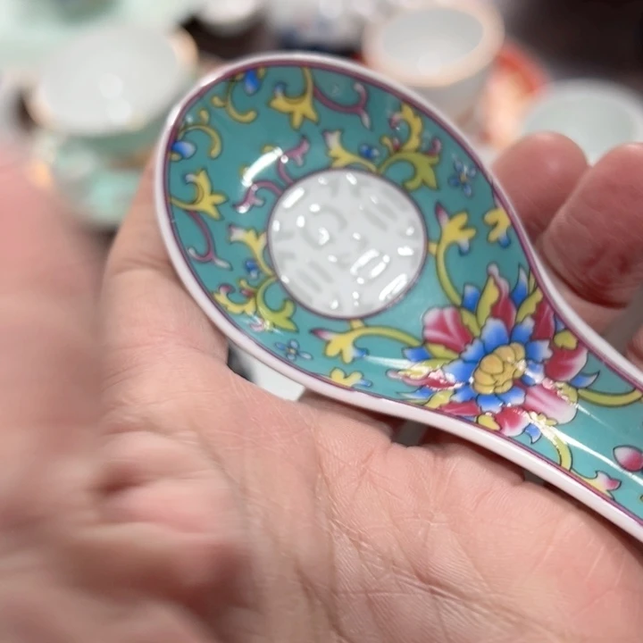 杯红叶玲珑针勺两个