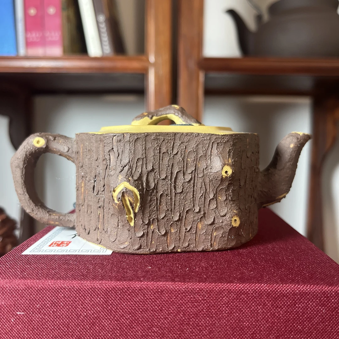 【精品紫砂】-lot061-花器松桩-老一厂90年代-紫砂壶
