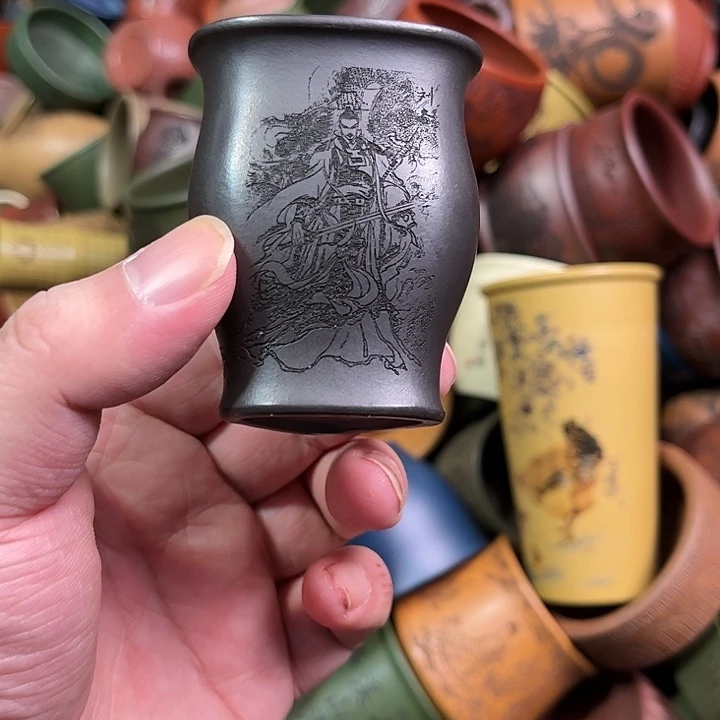 紫砂茶杯全手工紫砂主人杯