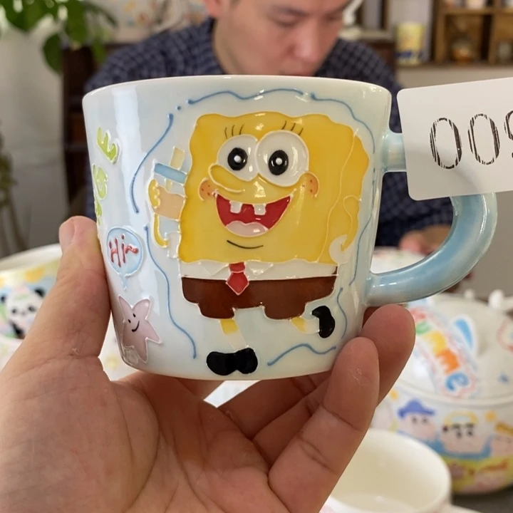瓷片景德镇釉下彩手绘