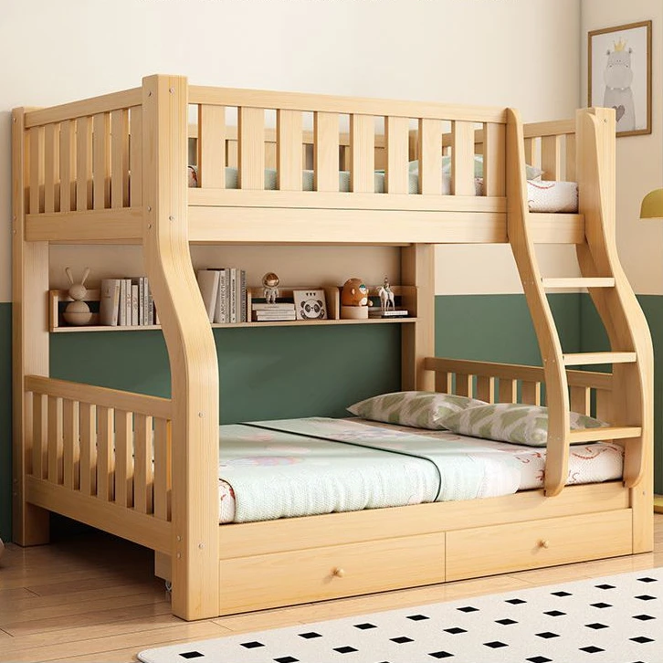 2025全新款加厚实木子母床上下铺床二层组合床小户型多功能儿童床