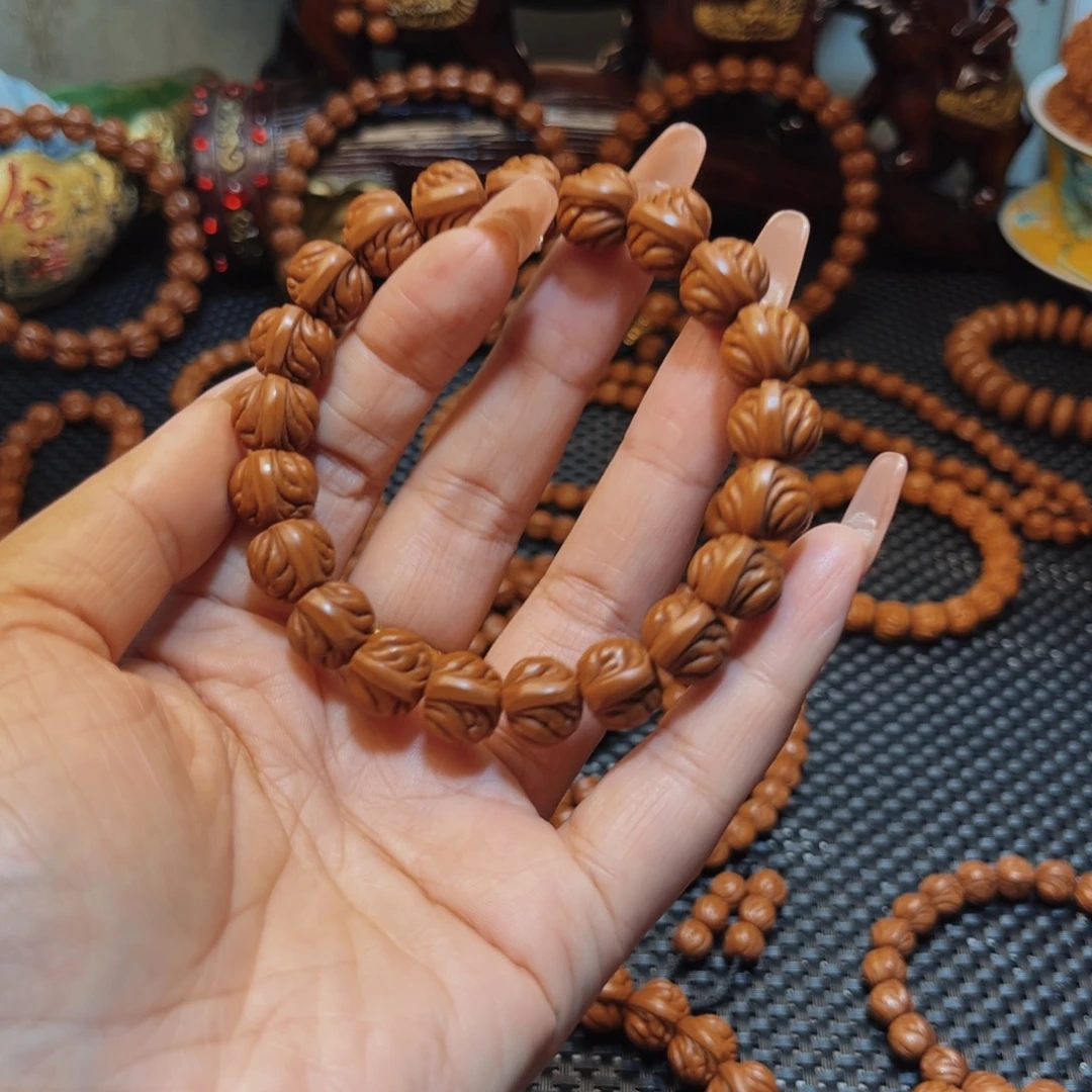 从***访手串桃核12顶级双脊龙单圈