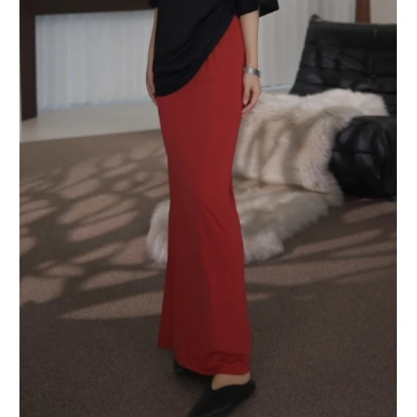 卢尚开叉半裙6023