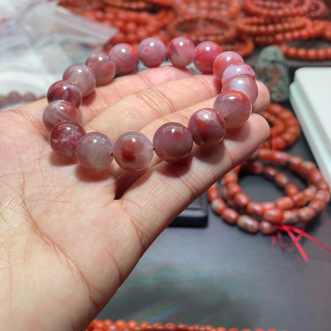 南红玛瑙手链未镶嵌