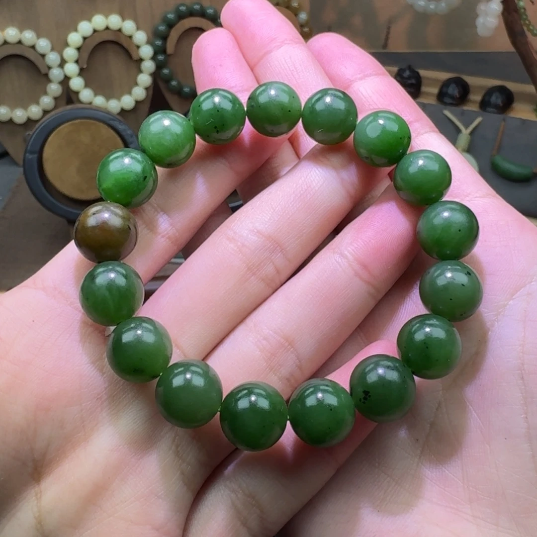 和田玉未镶嵌颈饰卡12红皮