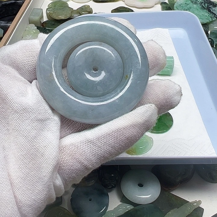 风***钟翡翠未镶嵌颈饰天然翡翠30