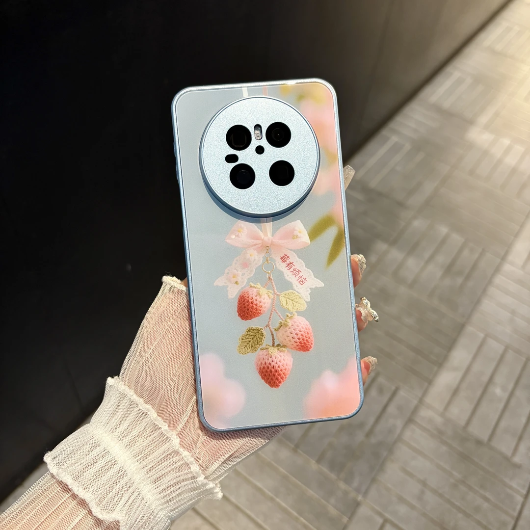 苹果/华为/oppo/vivo/小米 莓有烦恼适用mate70肤感玻璃手机壳