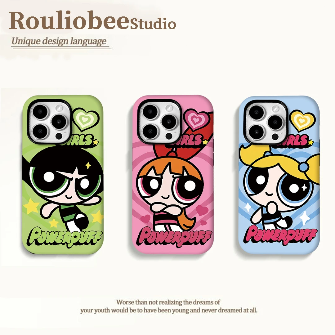 BANCA飞天小女警菲林二合一适用苹果16/15手机壳华为vivo小米oppo