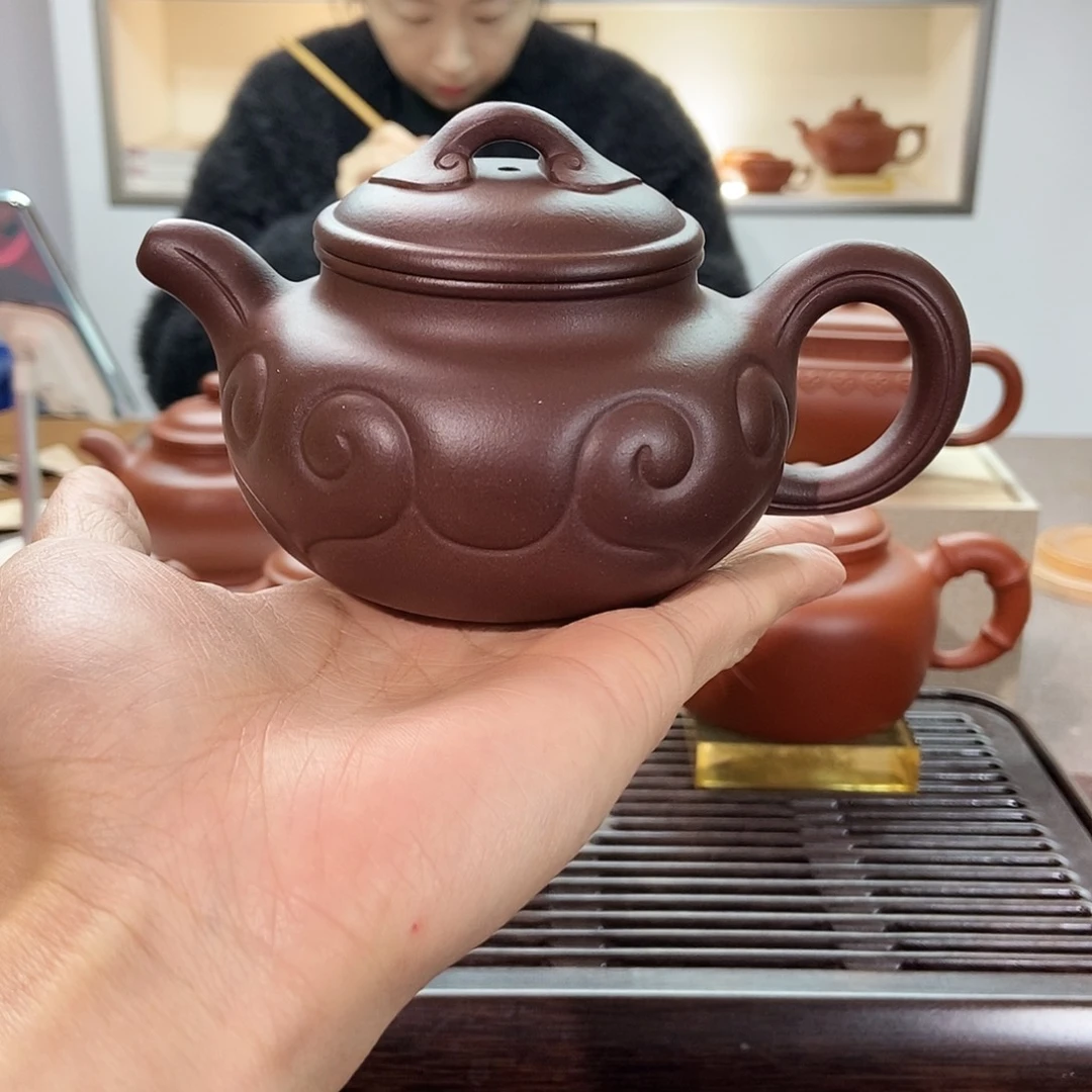 茶壶紫砂紫泥如意