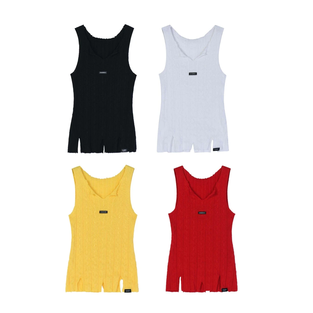 OIIORIRI弹力剪口针织背心25年春夏25SSZZ157——1280