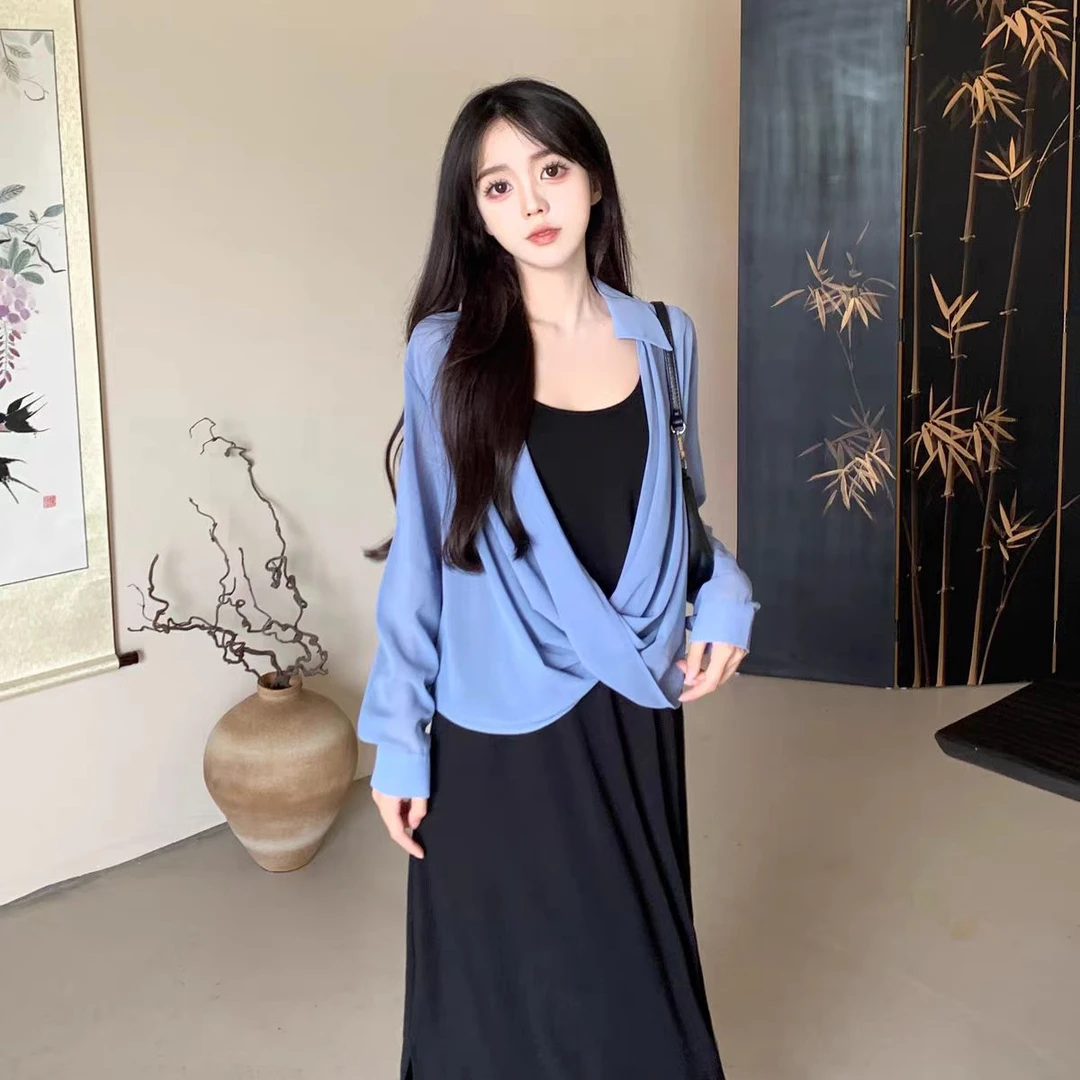 A495 YSY2025新款时尚气质吊带裙显瘦连衣裙两件套YSYA053