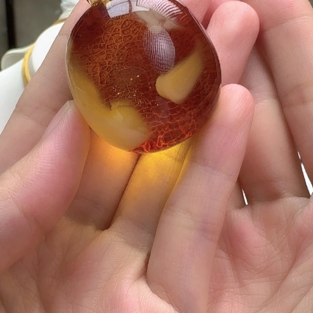 琥珀未镶嵌耳饰吊坠
