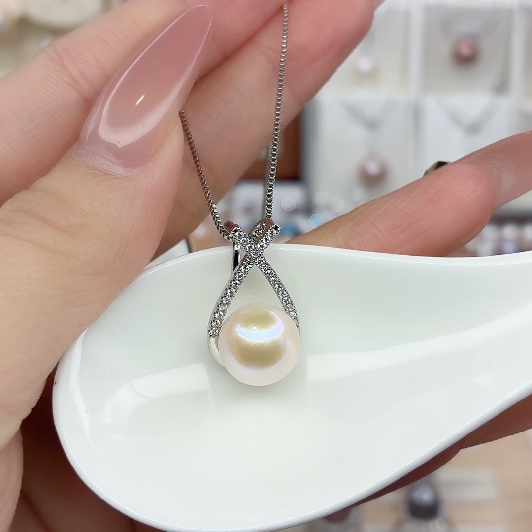 颈饰合金淡水珍珠F