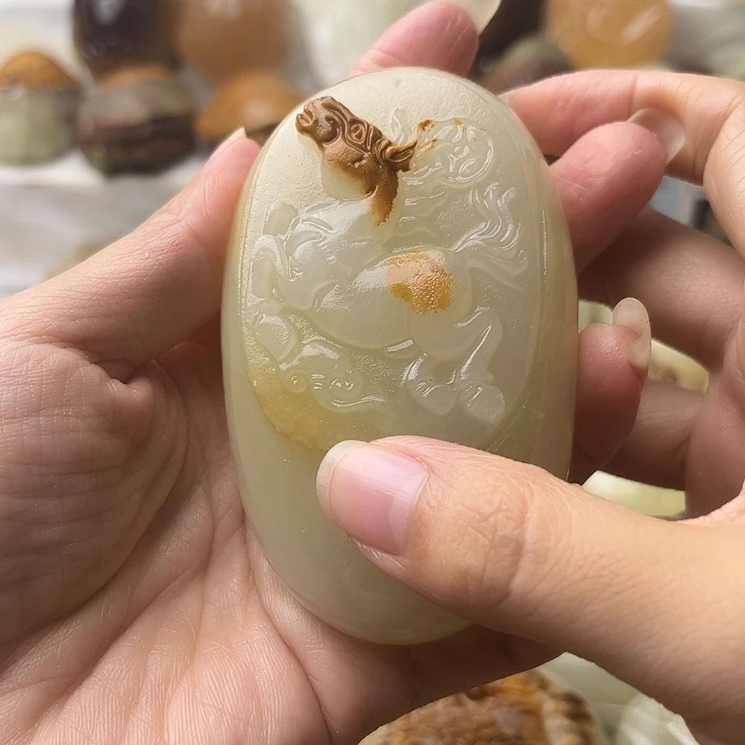 石材方解石手把摆件不退换马