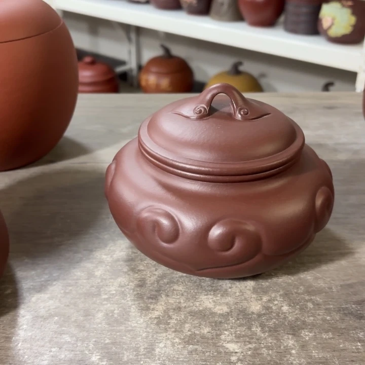 蓝***仰紫砂茶叶罐醒茶罐