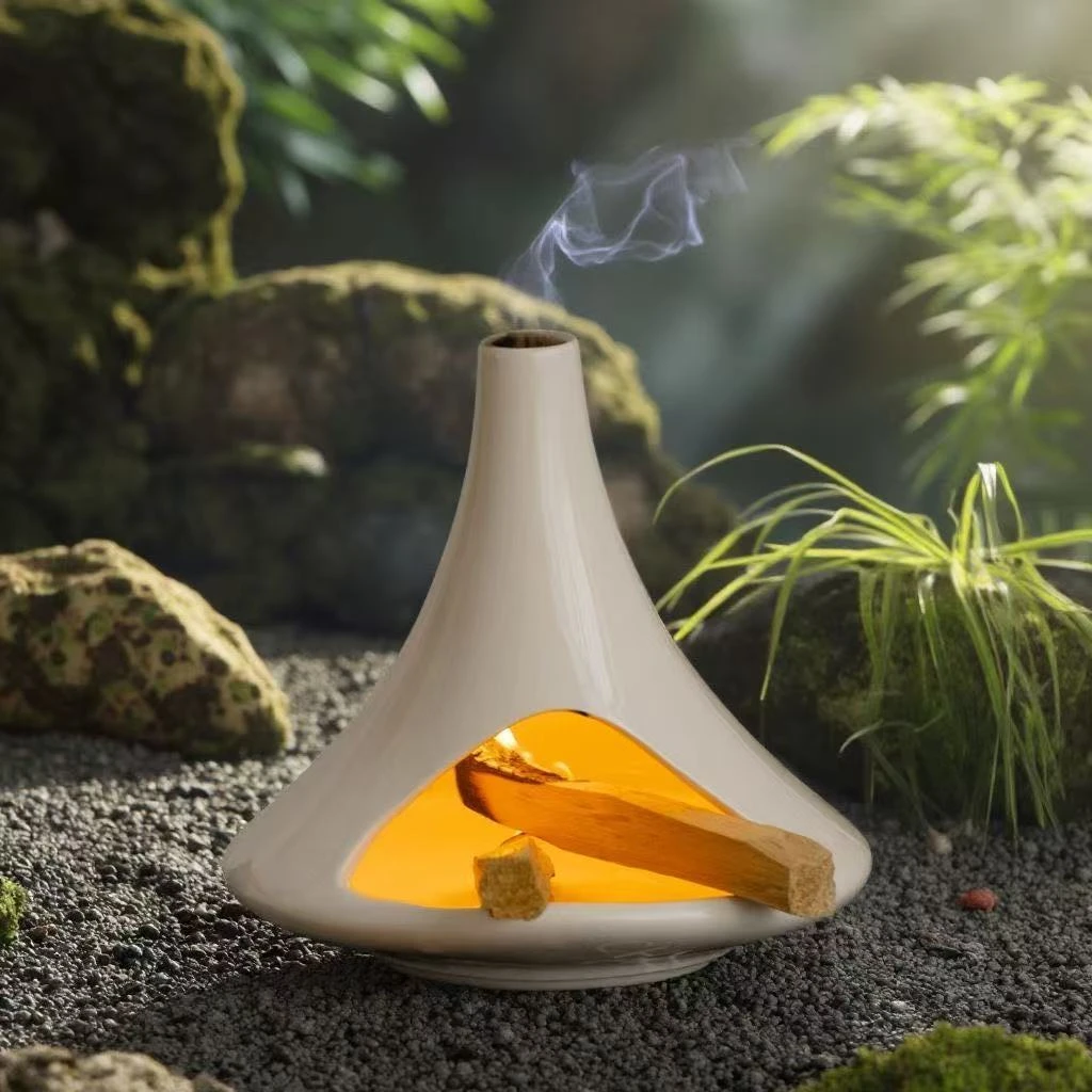 陶瓷香炉圣木托盘架Palo Santo holder秘鲁圣木燃烧盘托盘圣木托