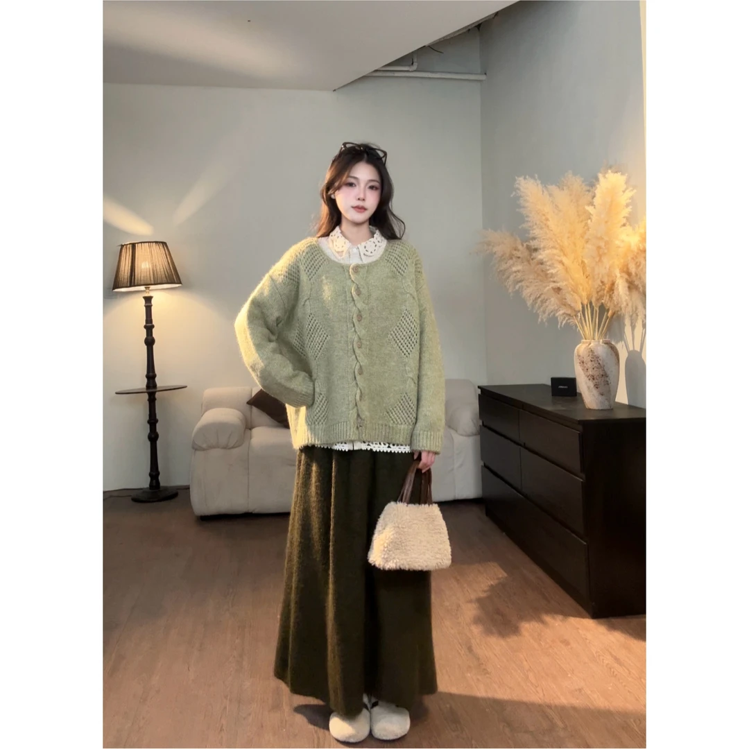 VGVL【短款半身裙秋季秋冬】春款显瘦A字半裙高腰遮胯长裙子女宽松