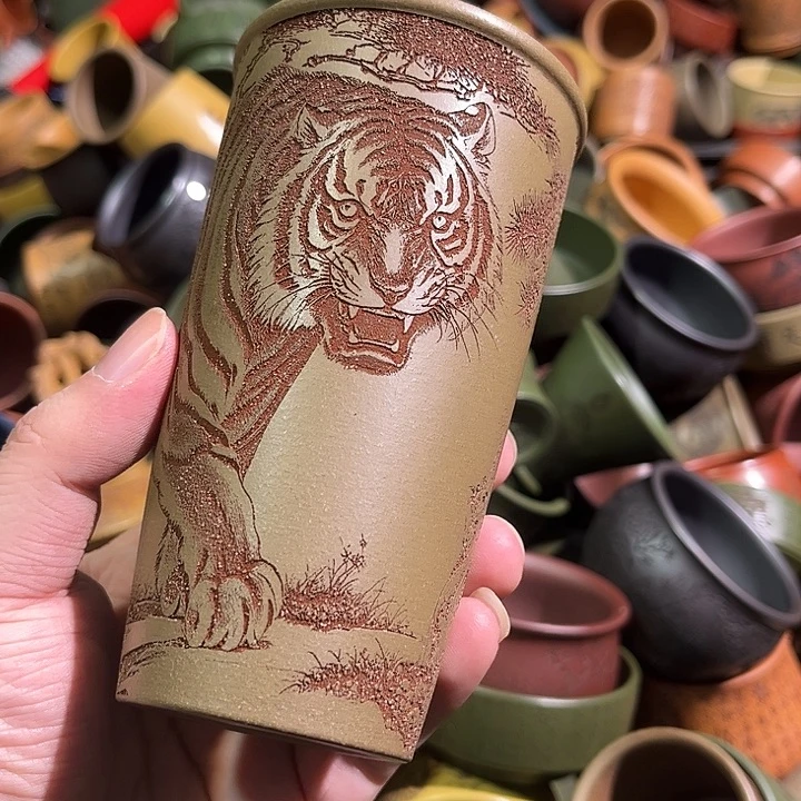 紫砂茶杯全手工紫砂主人杯