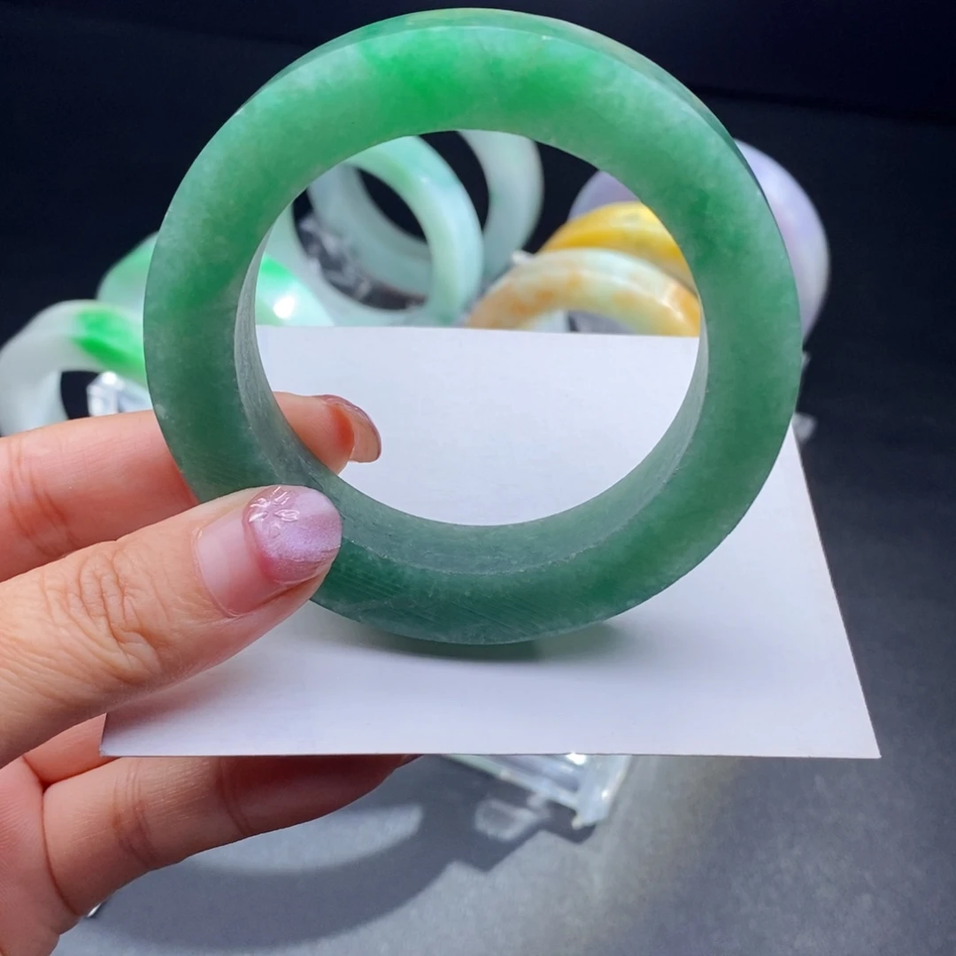 定制翡翠未镶嵌翡翠手镯55-60