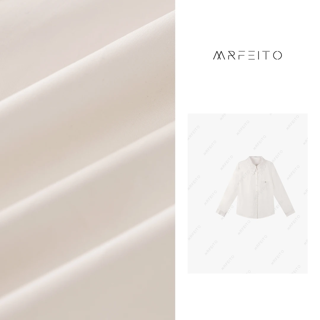 镂空蕾丝领加绒时尚简约气质百搭衬衫H8C01D30038