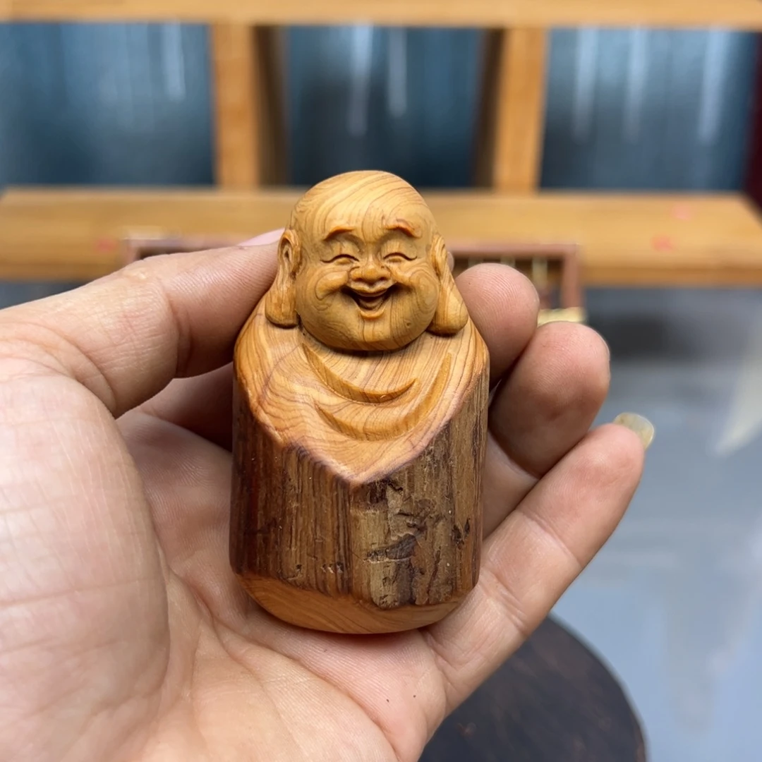 浩***徳木崖柏木摆件手把件