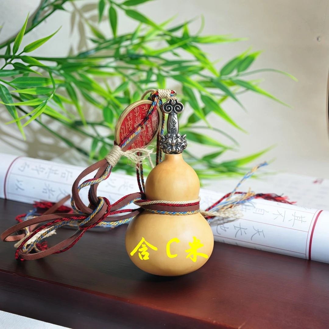 非金属木质吊坠 【千万福】七星葫芦山花民族风编织挂件-A3140006