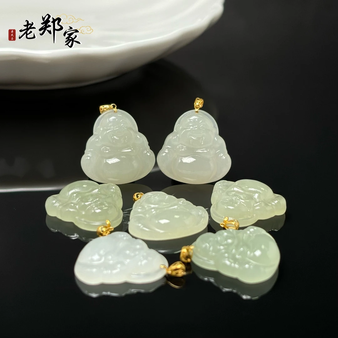 【老郑家】18K金和田玉佛公吊坠 3094 多样性发1件 约19*19*5mm