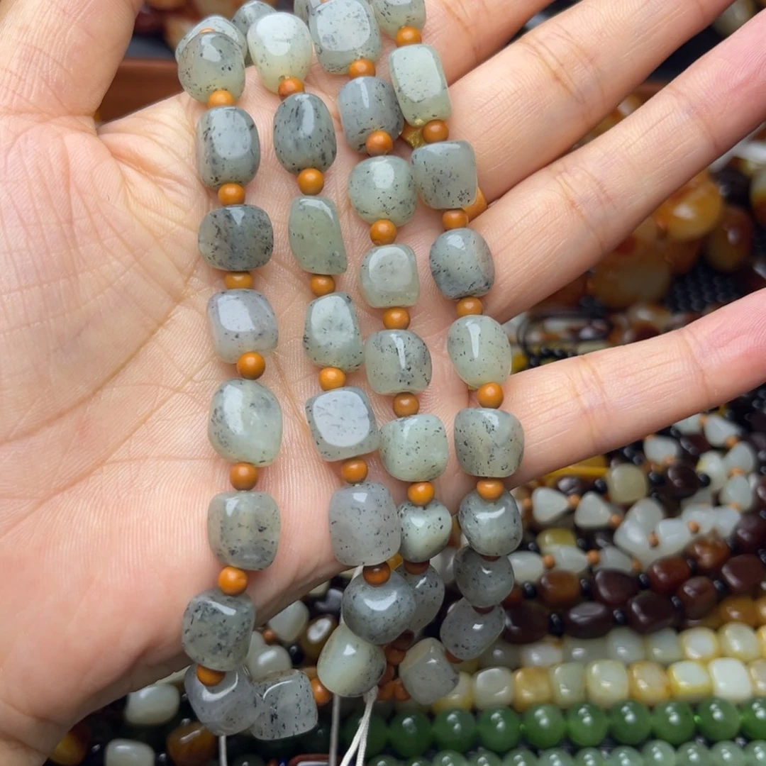 废***笨手链未镶嵌和田玉（糖玉）